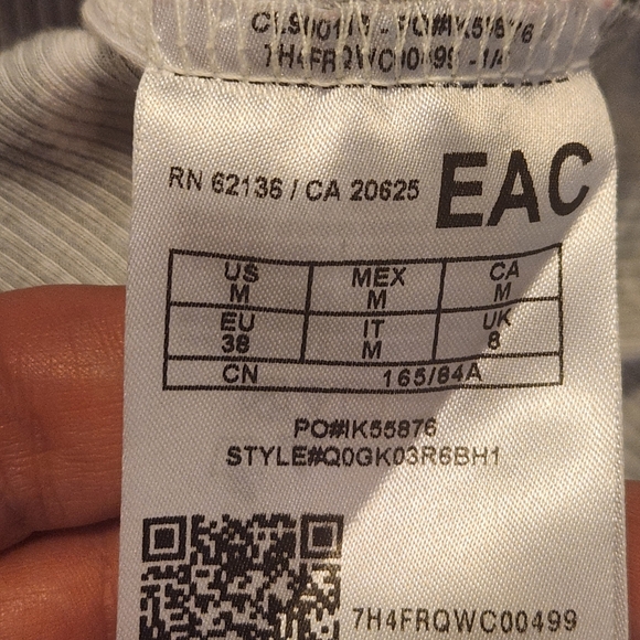 Guess Floral Ribbed Sequin Logo Stretch Knit Dress Medium (5192) - Picture 5 of 7